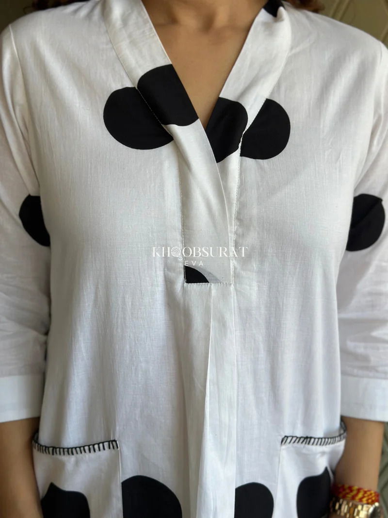 Vt Designer Printed Black Cotton Kurti With Bottom Wholesale Price In Surat